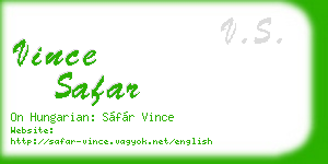 vince safar business card